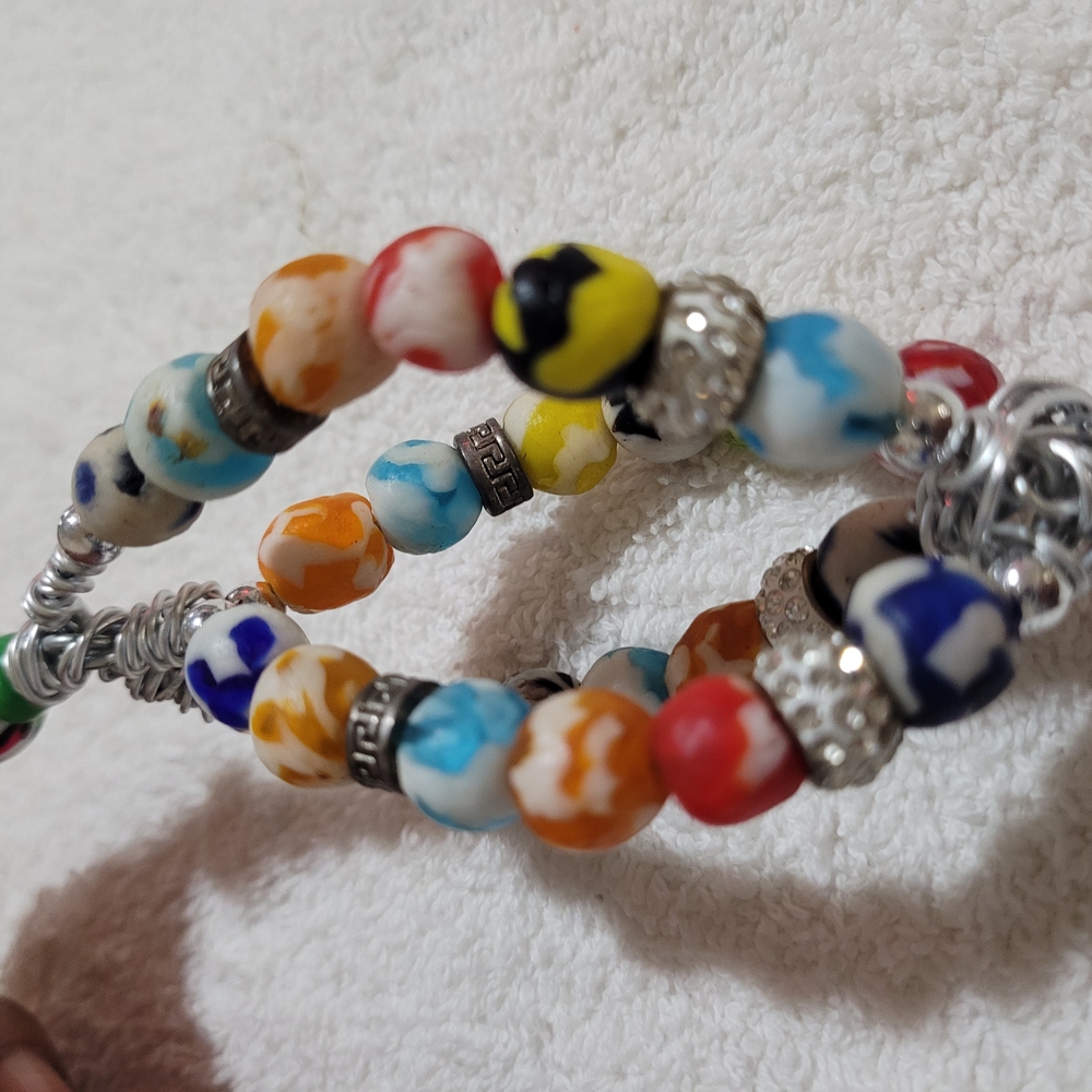 Colorful Beaded Keychain - Picture 2 of 5